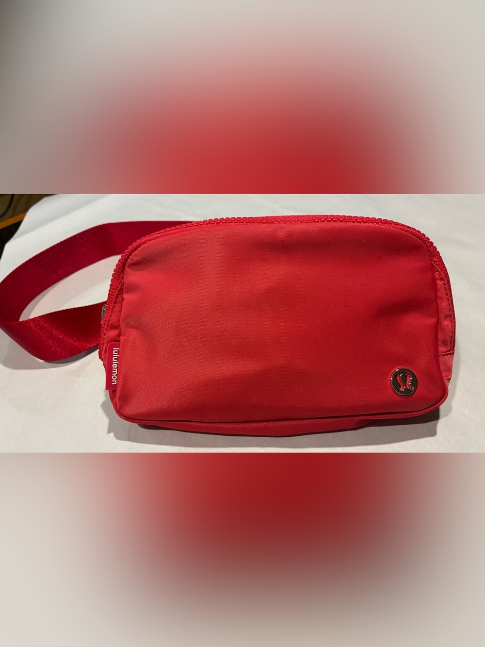 Lululemon Everywhere Belt Bag Crossbody Zip Top And Back Pocket Red-pink